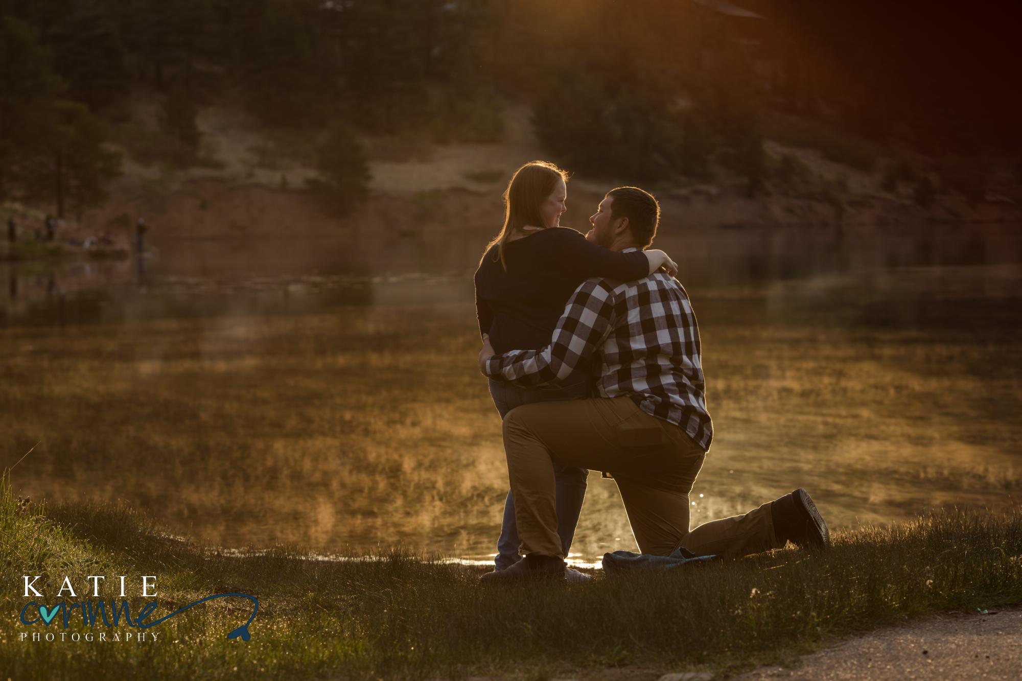 Lakeside engagement photography session in Colorado