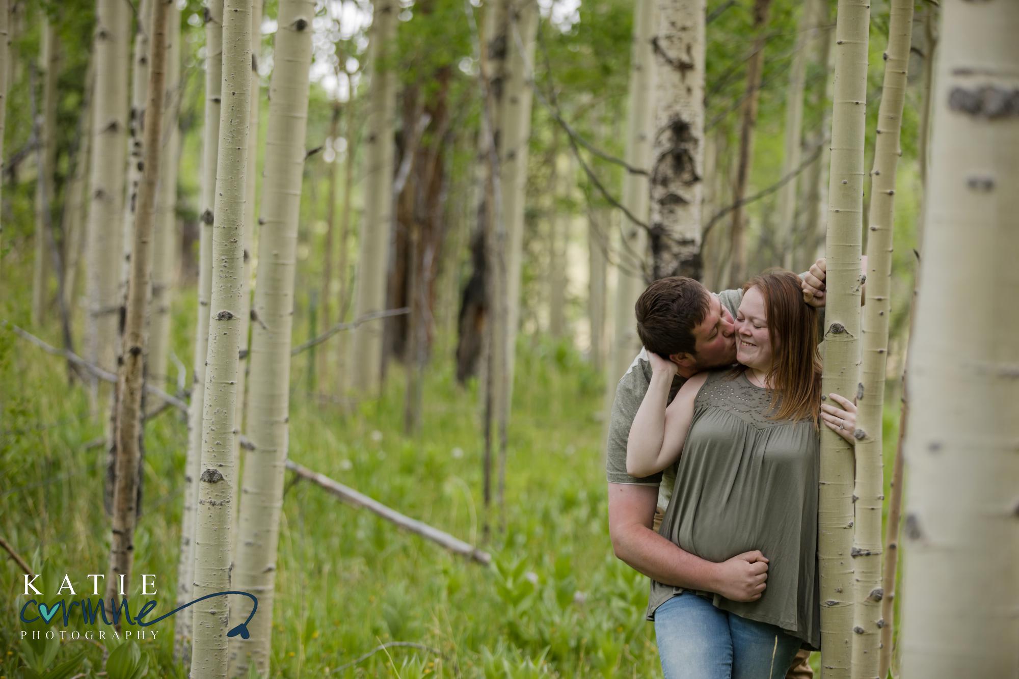 Colorado couple cuddle in San Isabel National Forest