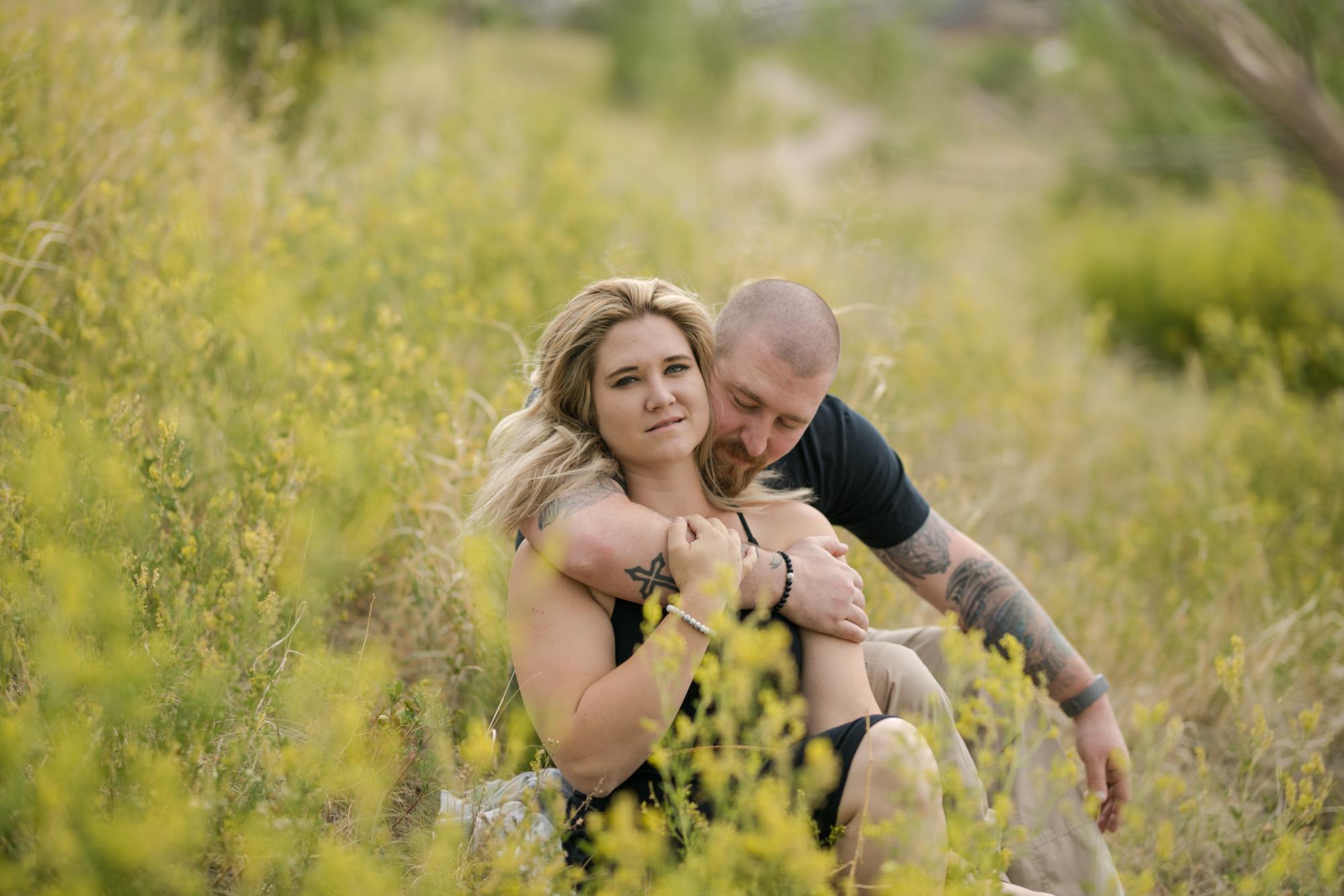 couple in colorado springs during outdoor lifestyle couple's session