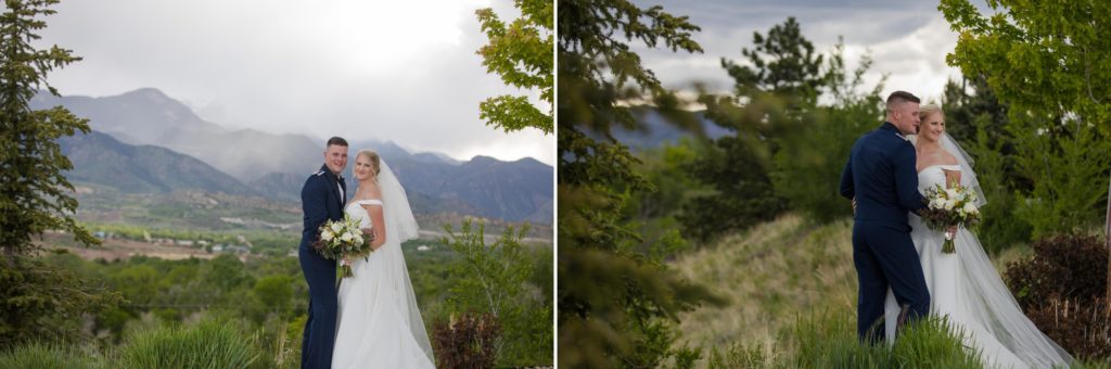 bride and groom at The Pinery wedding