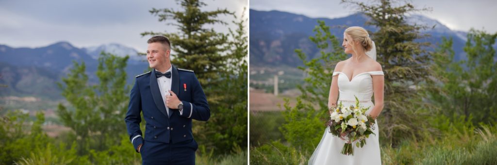 Colorado Springs newlyweds at The Pinery at the Hill wedding