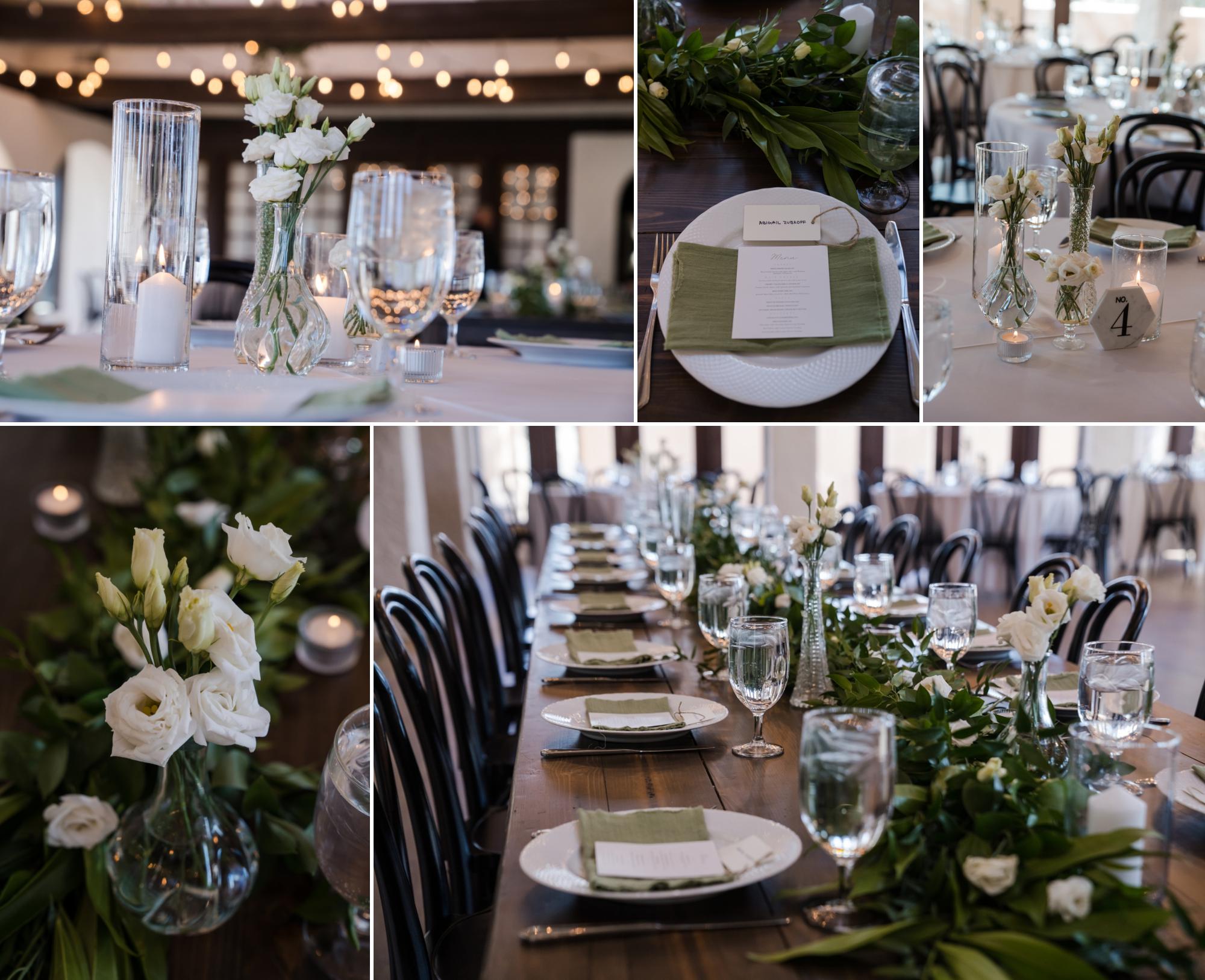 Reception Wedding table details