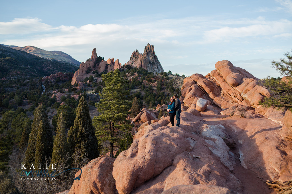 OMG view at High Point Garden of the Gods engagement session