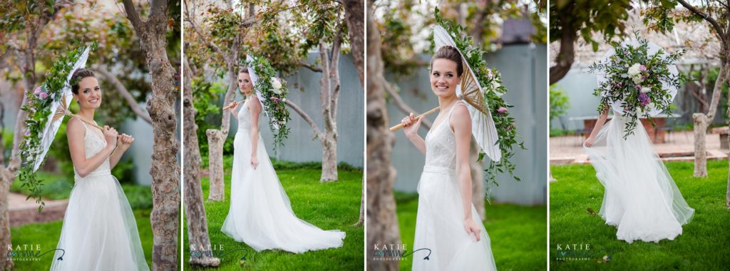 summer stroll, parasol, timeless, theia couture, wedding gown, urban, organic