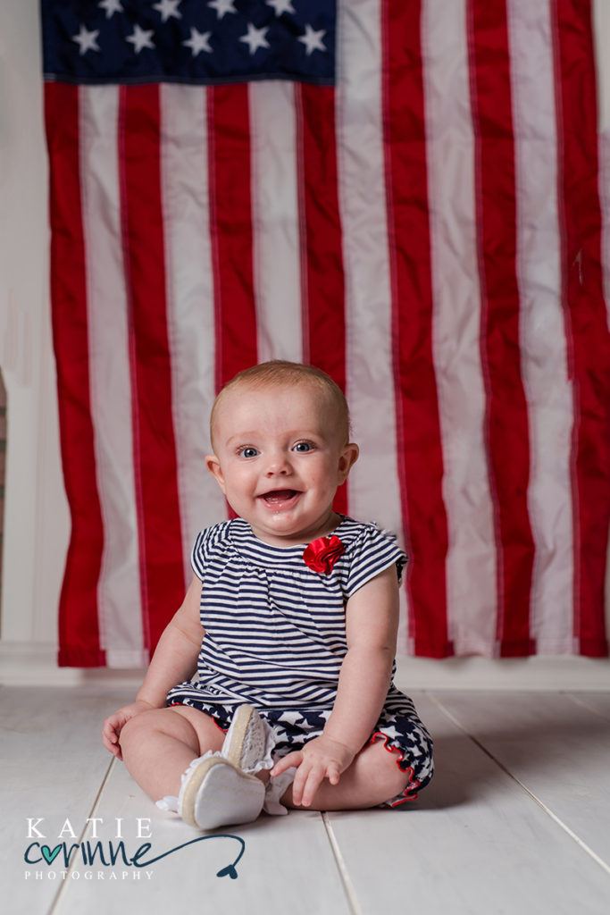 Happy 4th, Fourth of July Baby Portrait