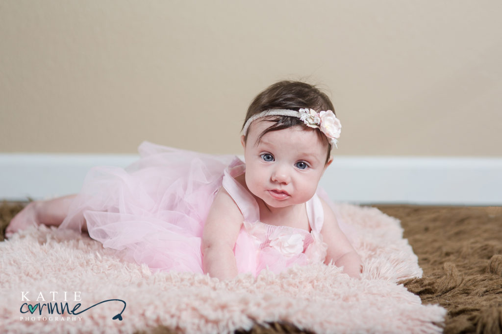pretty in pink, tummy time, 6 months old, so big, baby milestones