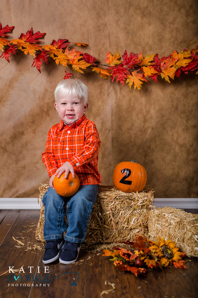 two year portraits, Pumpkin Patch Children Portrait