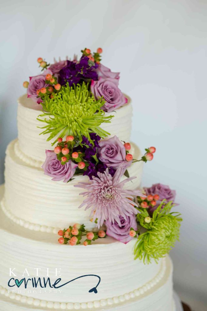 Wedding Cake with Real Flowers
