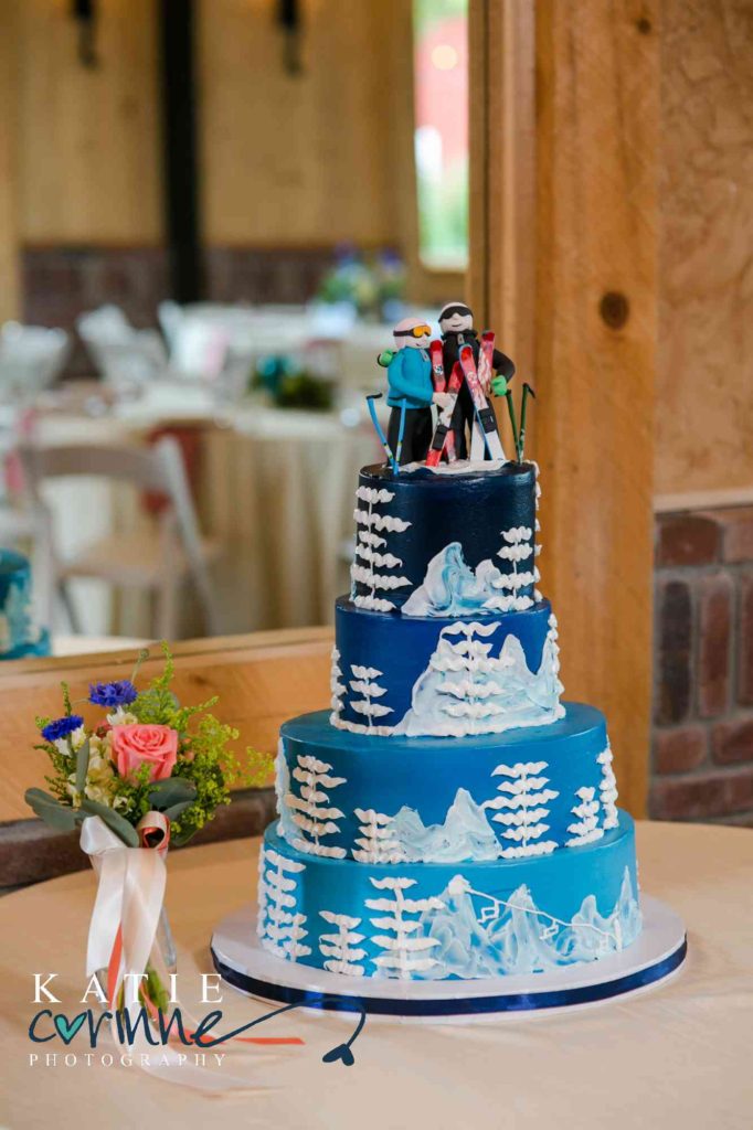 Custom Larkspur Wedding Cake