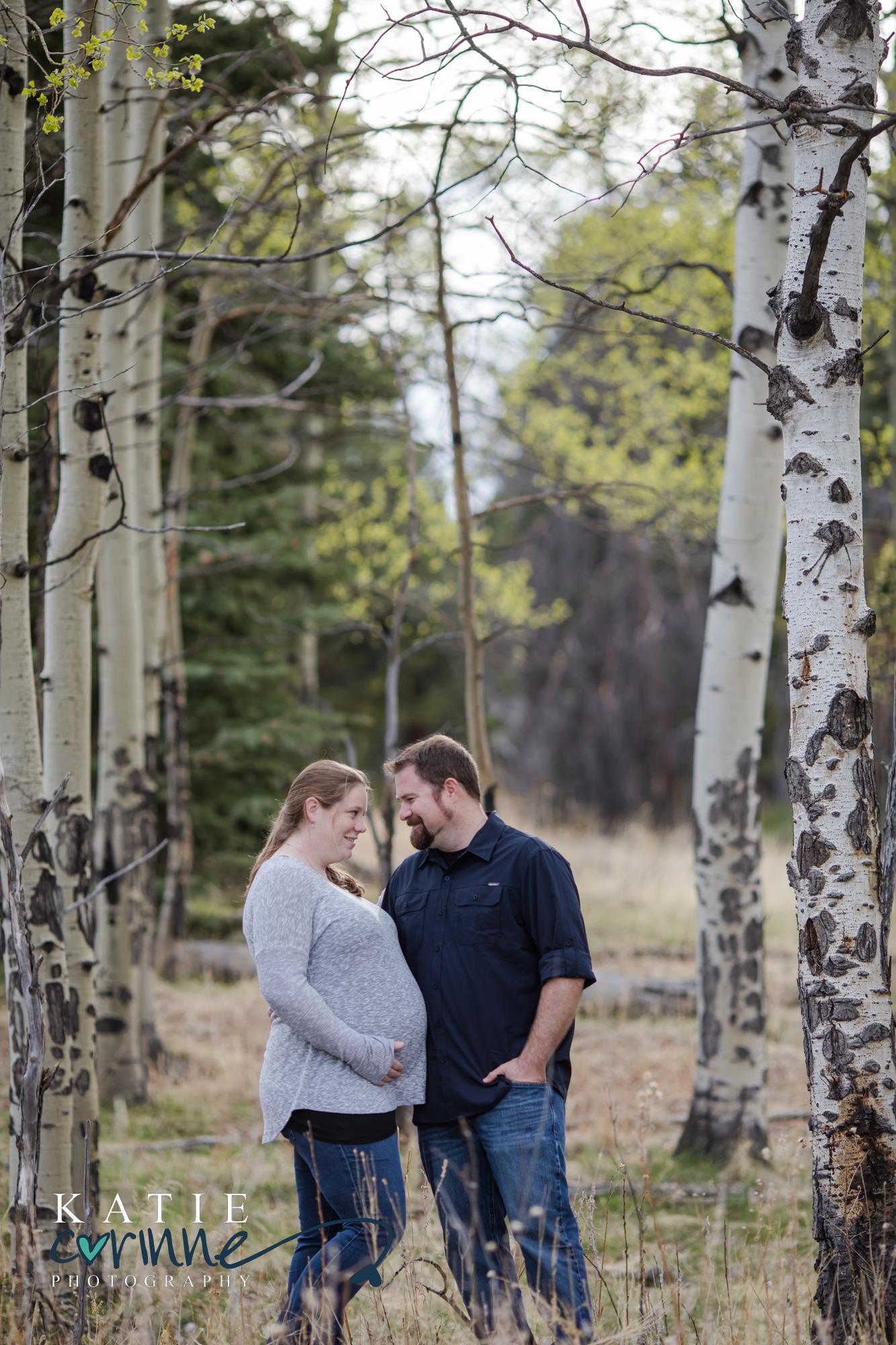 Pregnant couple in Pine Colorado