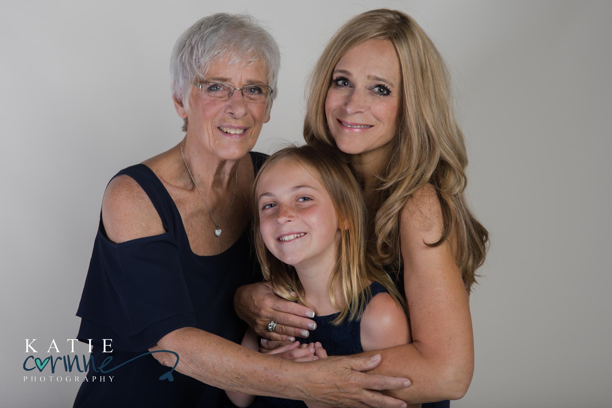Mom, daughter, grandma portraits