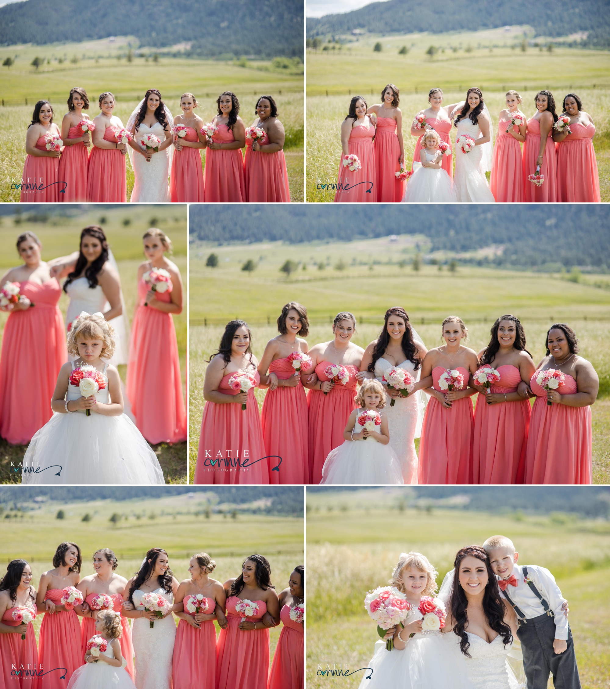 Bridal party portraits at Spruce Mountain Ranch Wedding