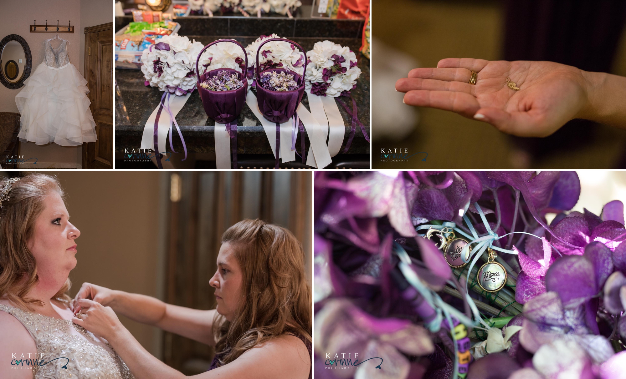 Purple wedding details