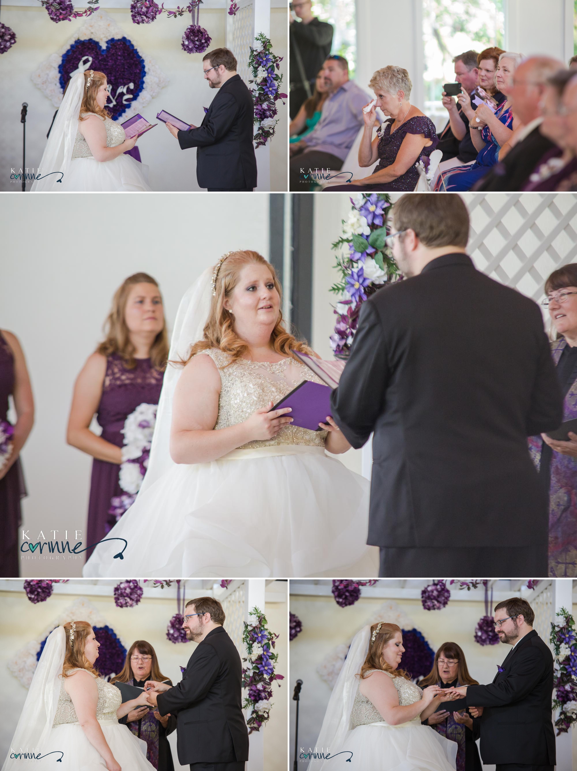 Purple wedding ceremony