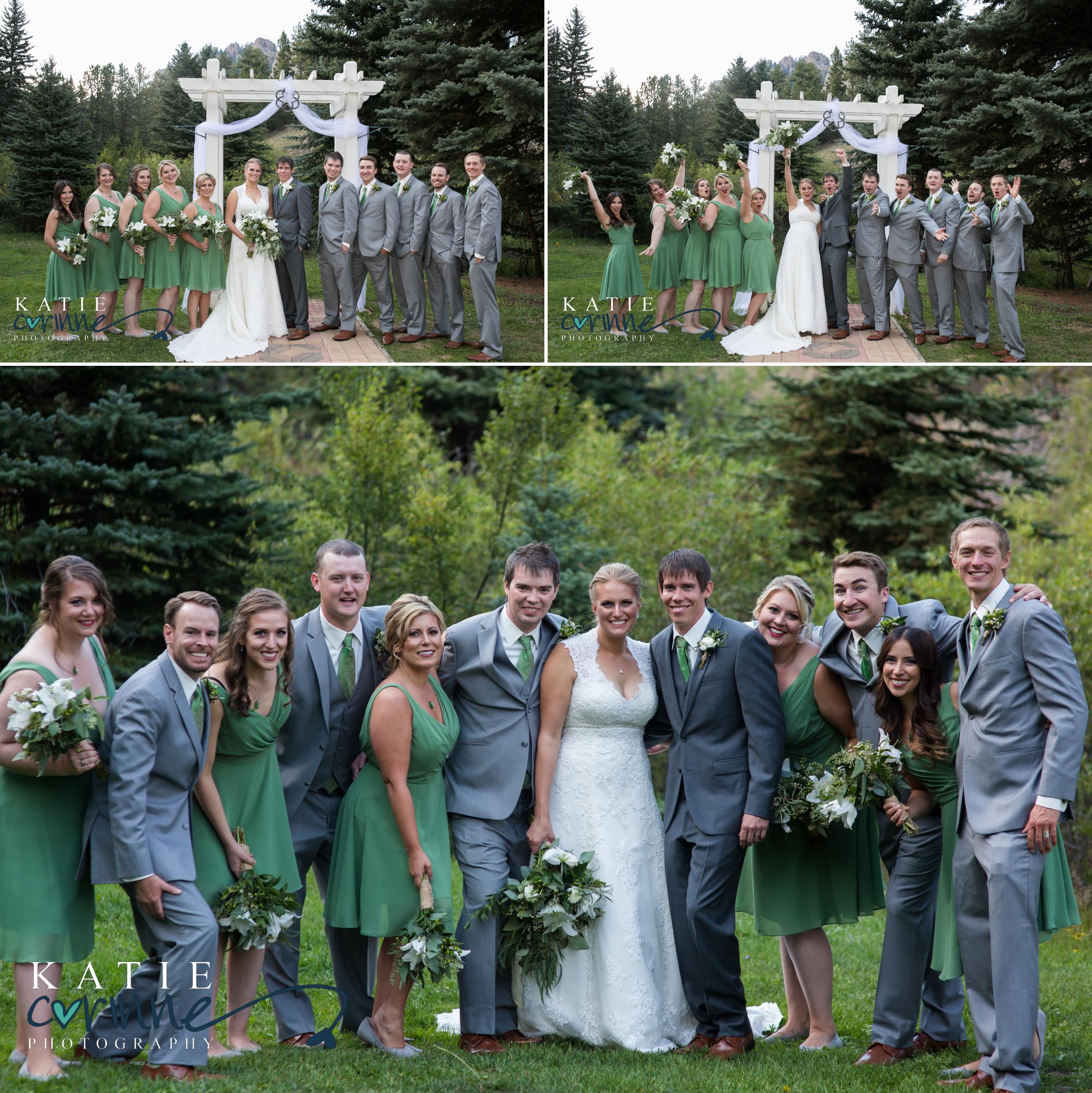 Bridal party ta Lower Lake Ranch Wedding