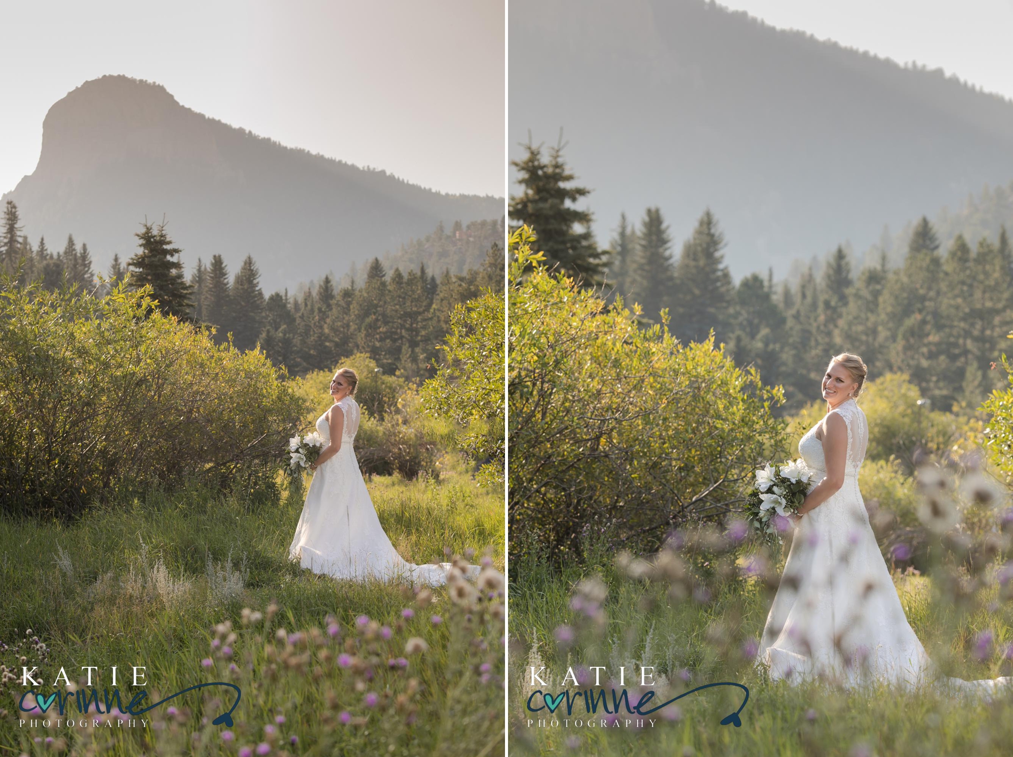 Bride at Lower Lake Ranch in Colorado