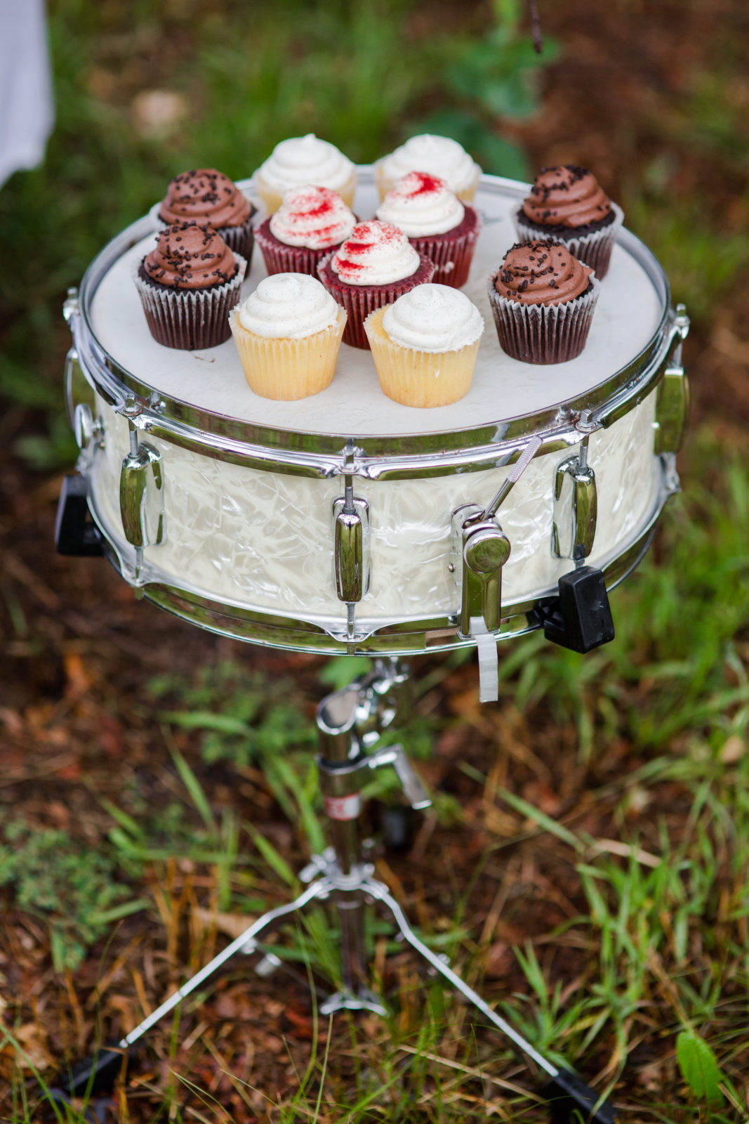 cupcakes on snare drum