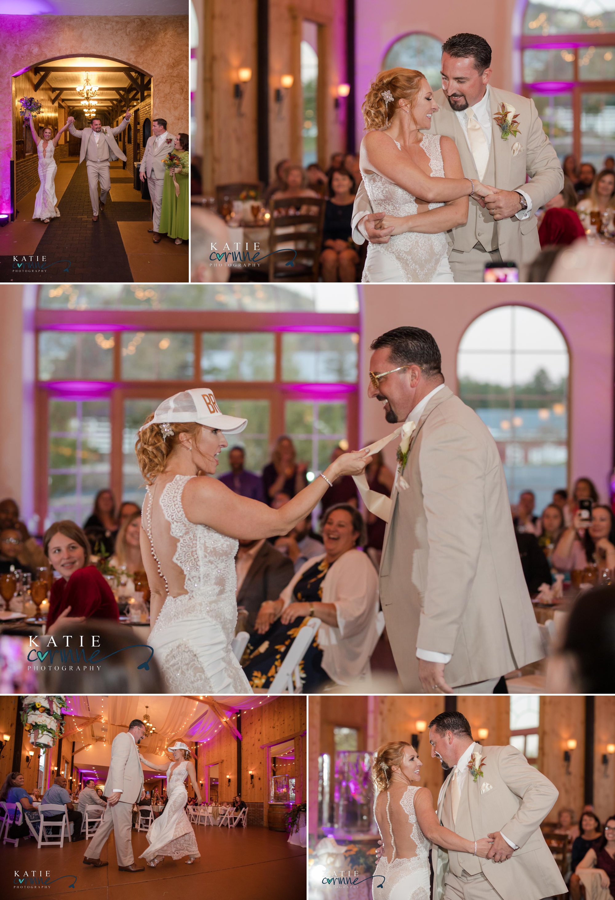 Bride and groom's first dance at Crooked Willow Farms