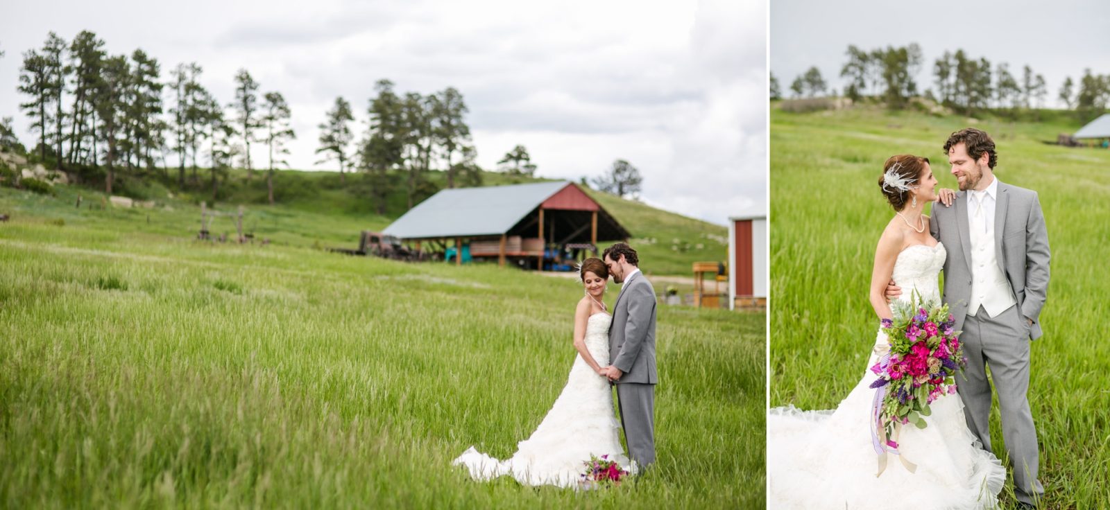 Barn and summer fields for wedding day