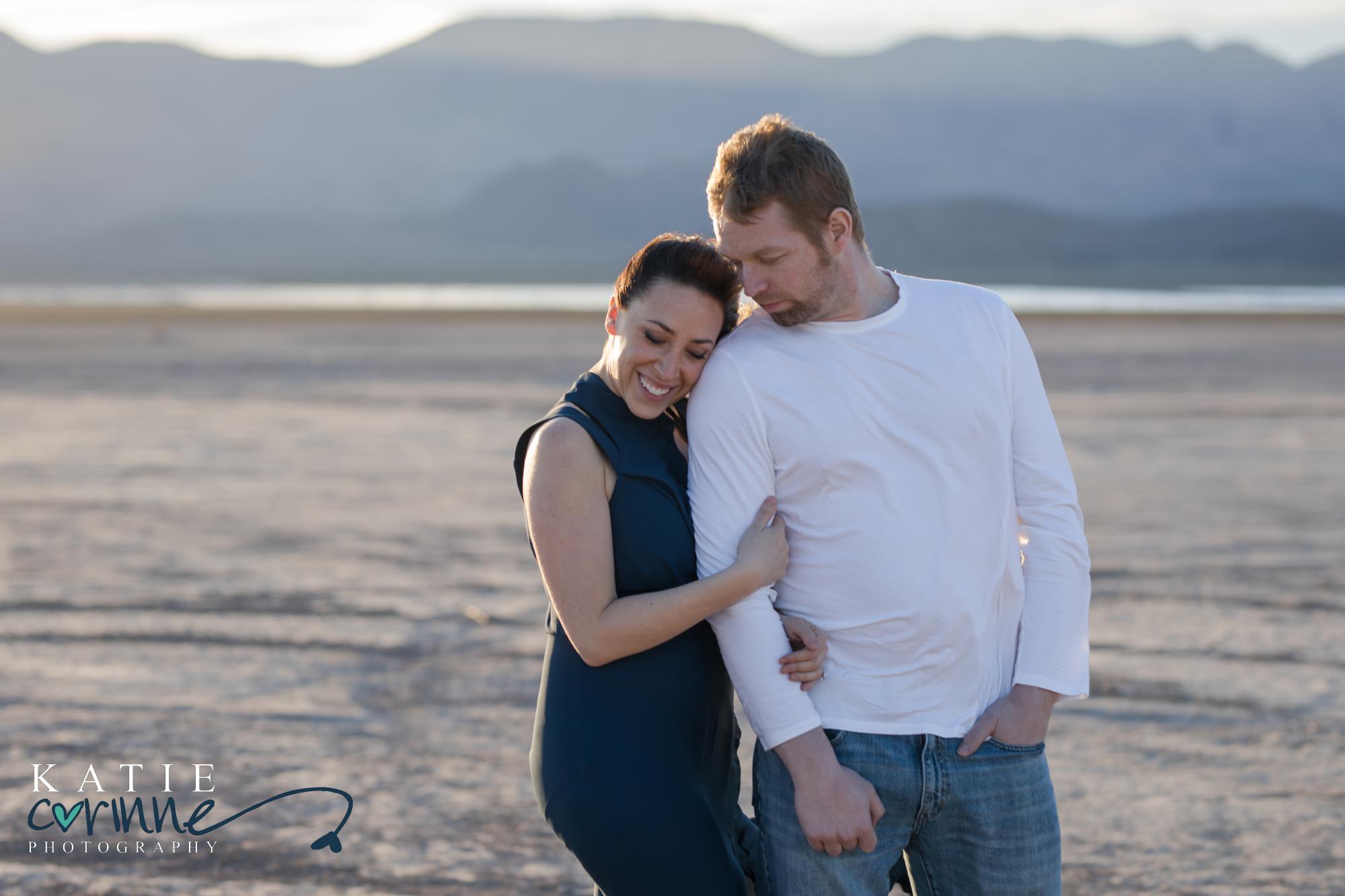 Colorado couple on dry lake bed
