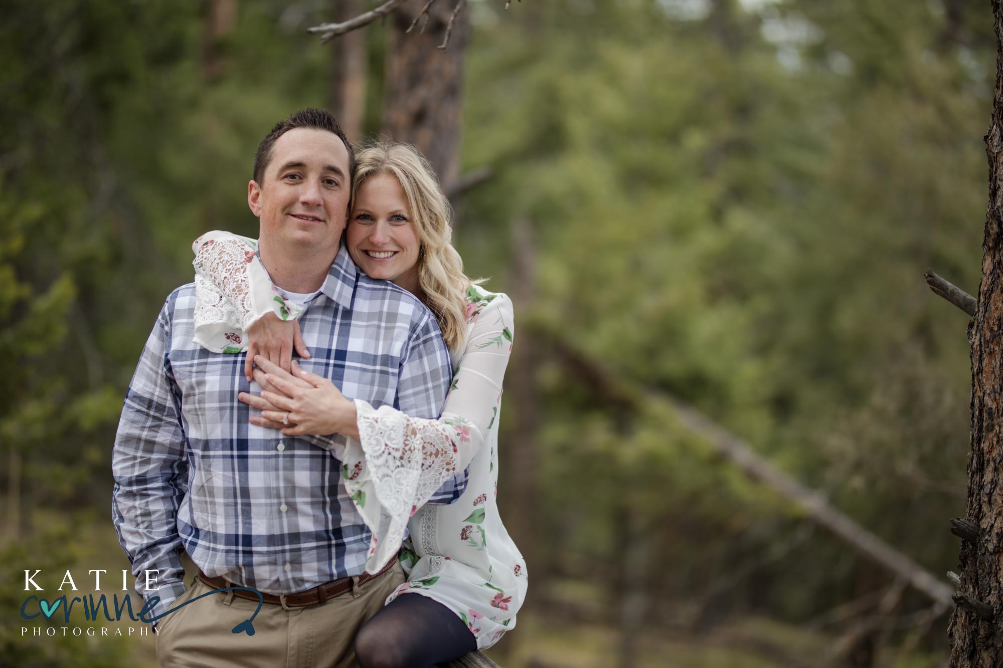 Colorado couple at winter engagement session