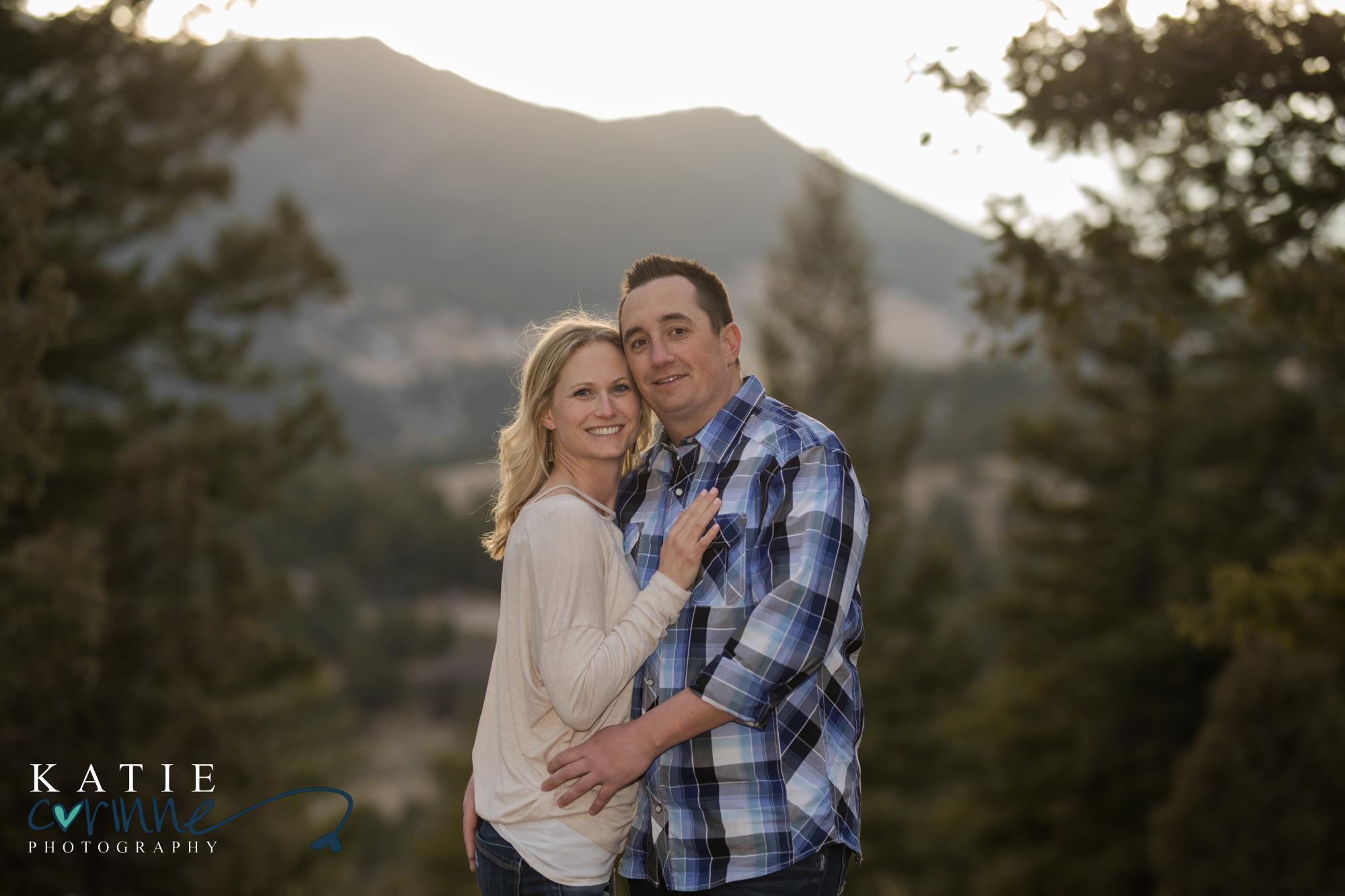Colorado couple looking at engagement photographer