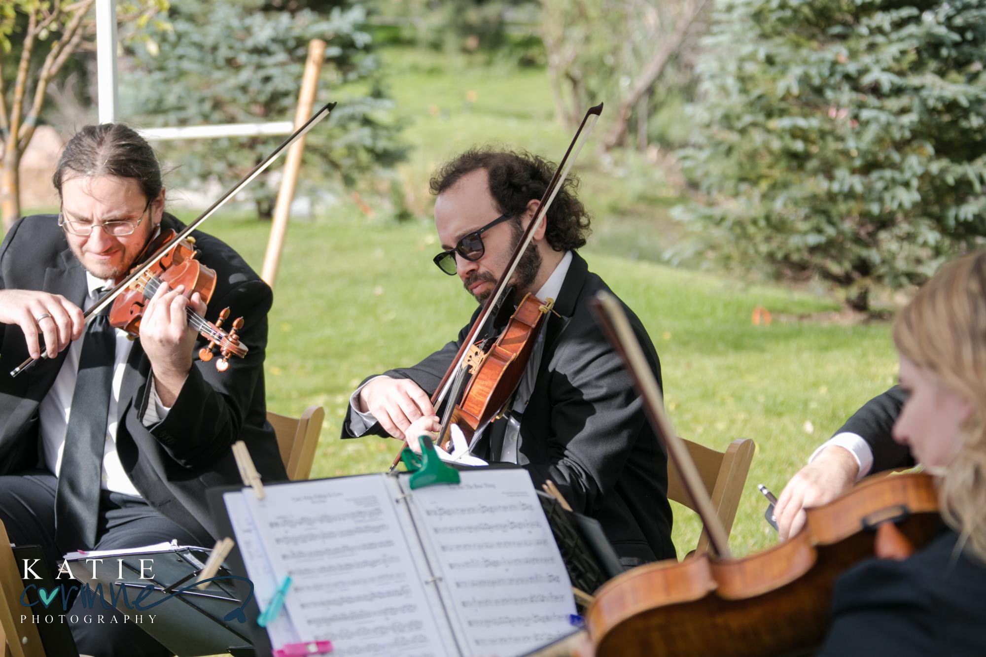 String Quartet plays at Colorado Wedding Venue