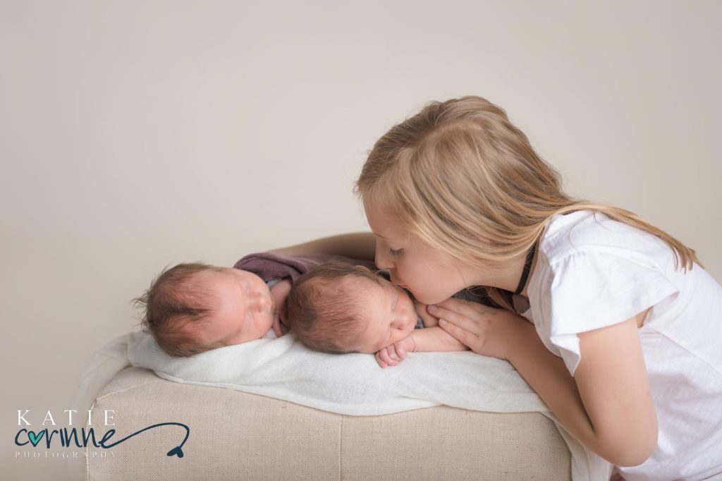 Colorado sibling portrait with newborn twins
