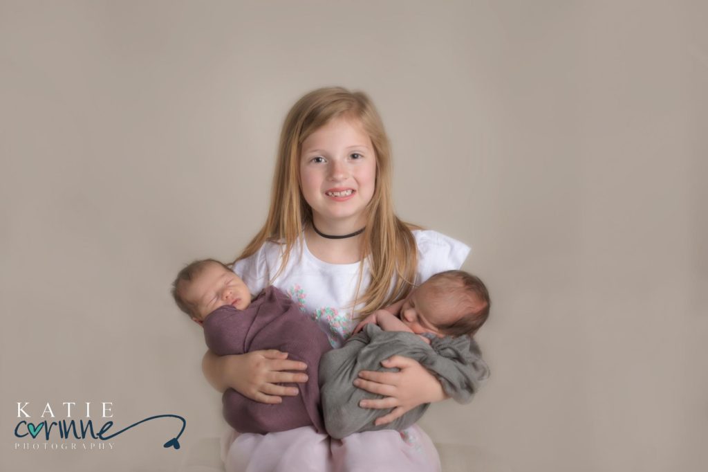 Colorado sibling portrait with twin babies