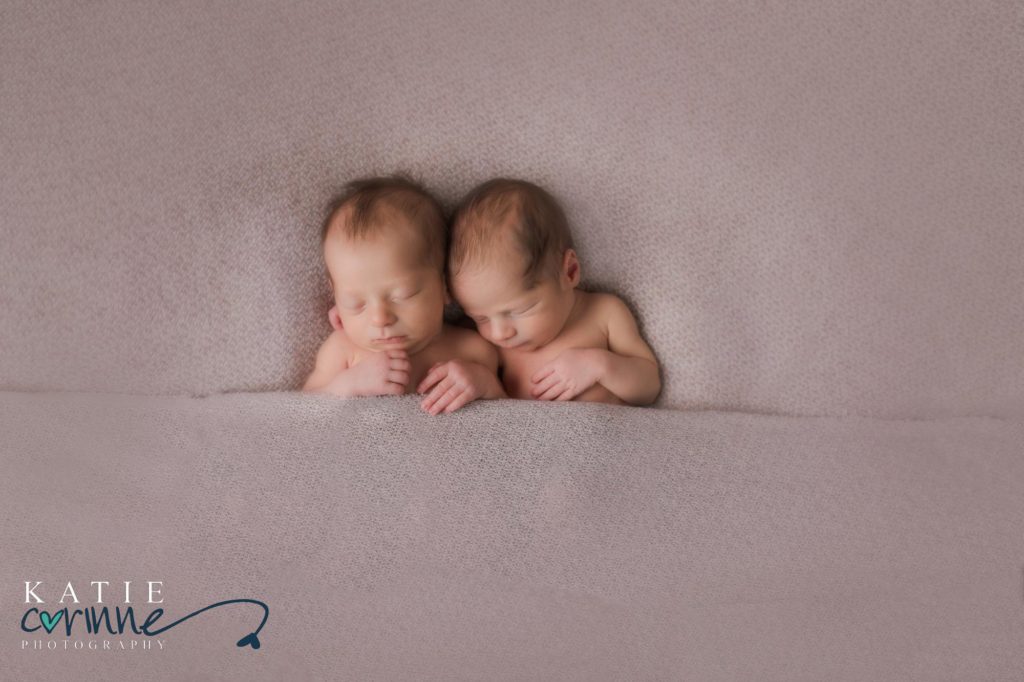 colorado springs newborn twins side by side