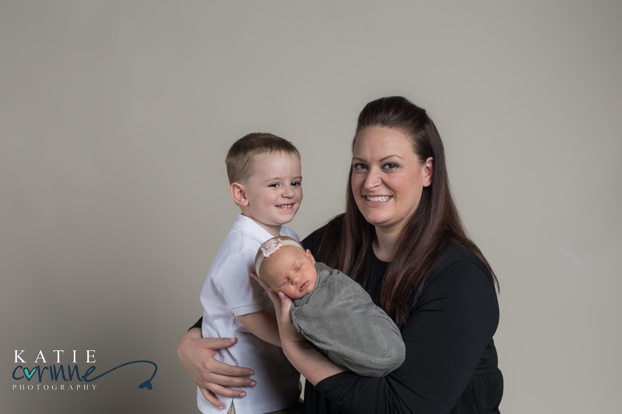 Family poses for Colorado Springs newborn portraits