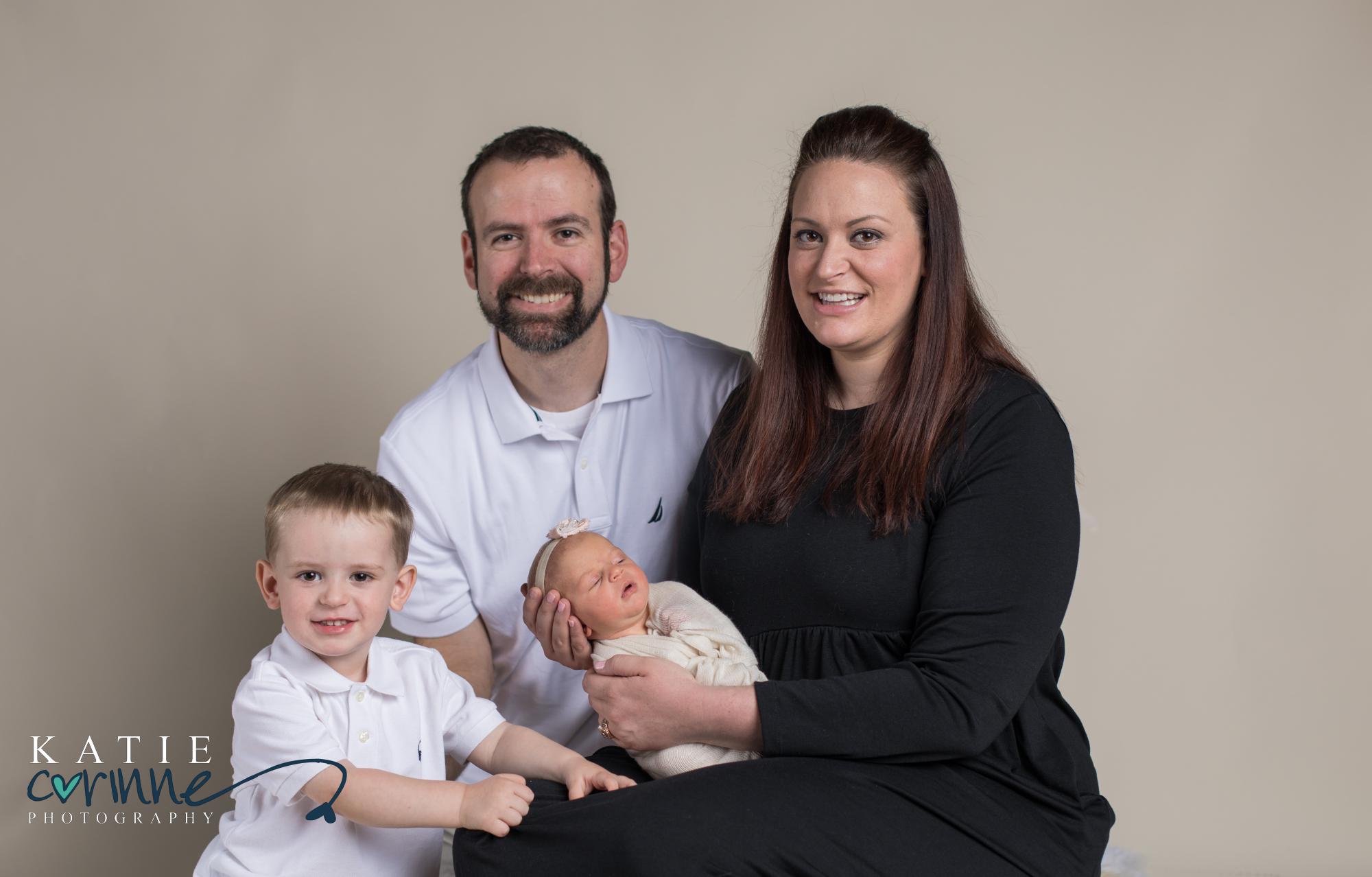 Family poses for Colorado Springs newborn photography
