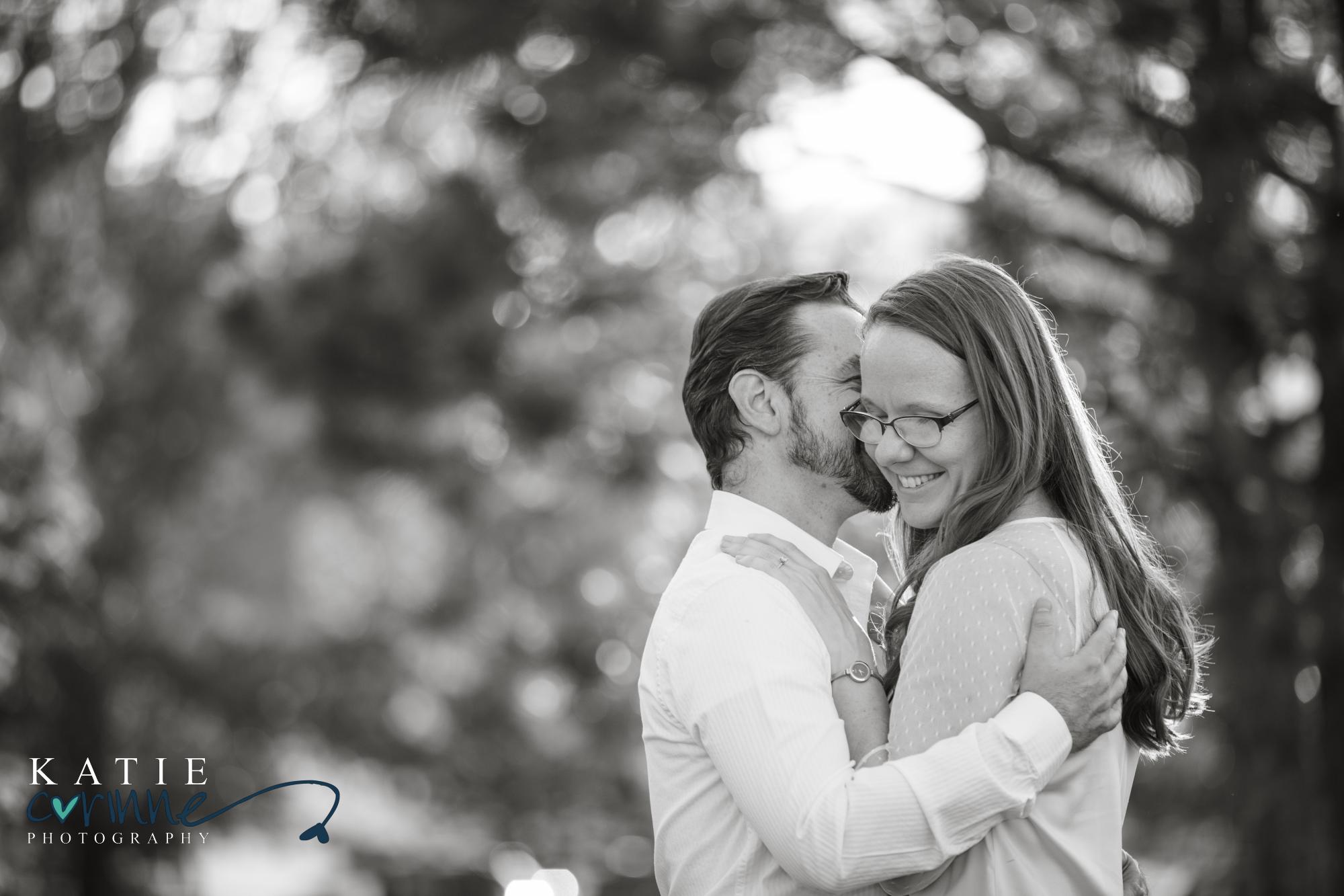 Colorado couple kissing during engagement session