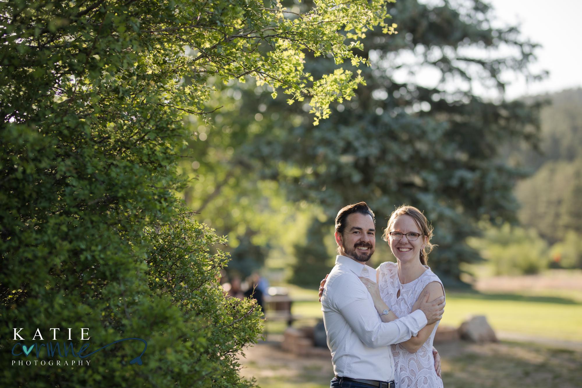 Colorado couple hold each other during engagement session