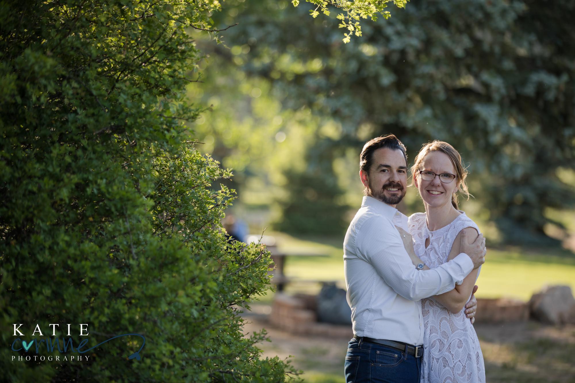 Colorado Springs couple hold each other during engagement session