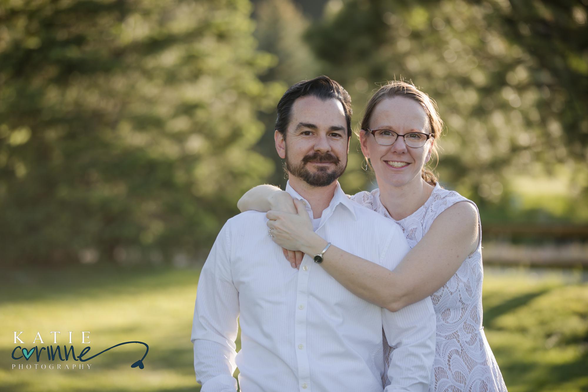 Colorado Springs couple pose for wedding photographer