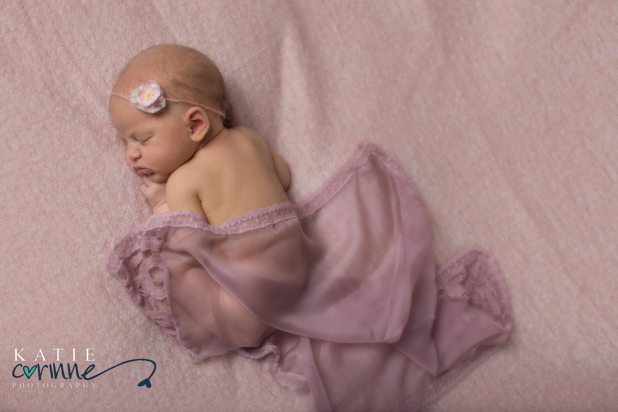 Colorado Spring newborn baby girl posed for photos