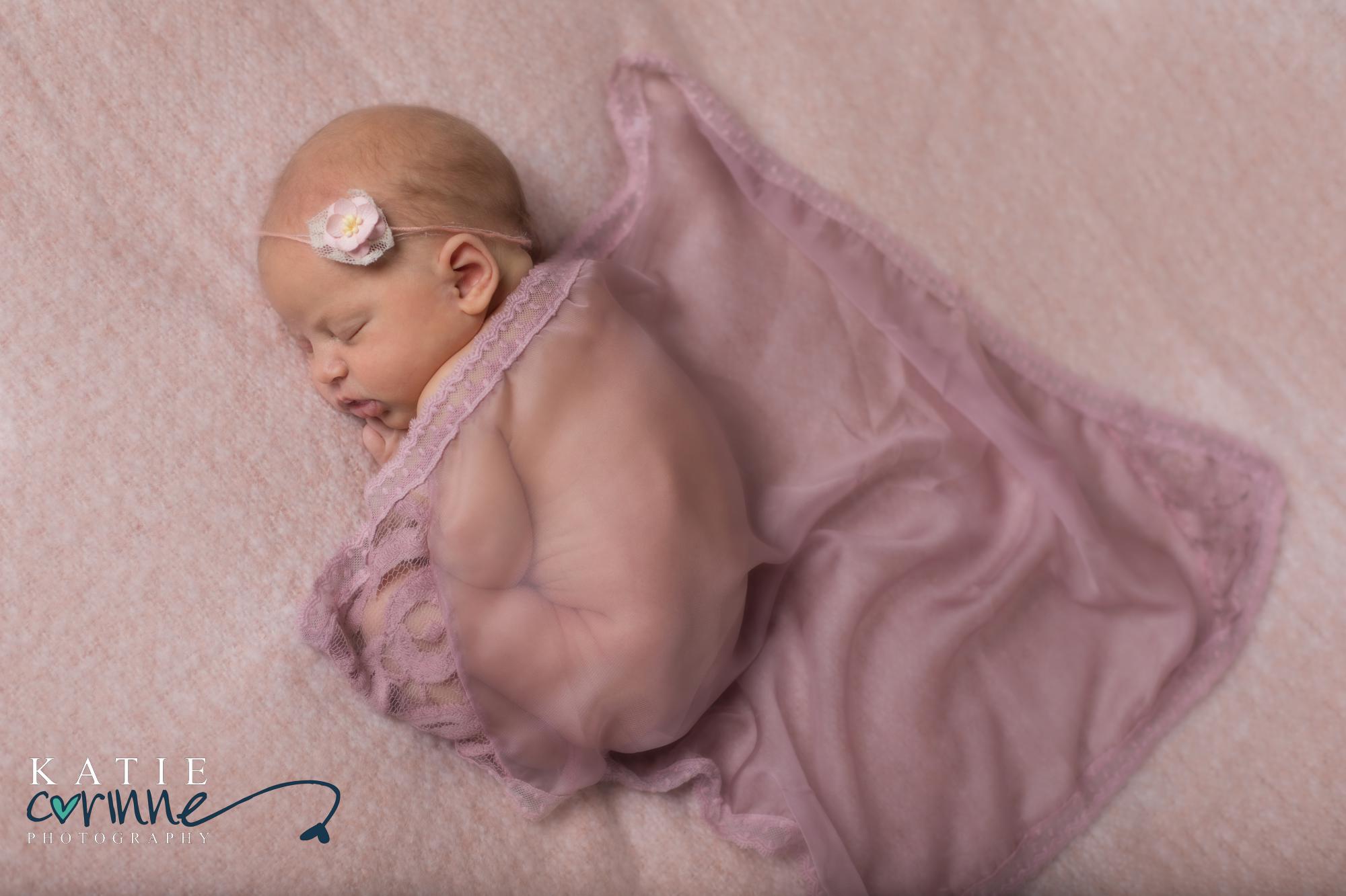 Colorado Spring baby girl posed for newborn photos