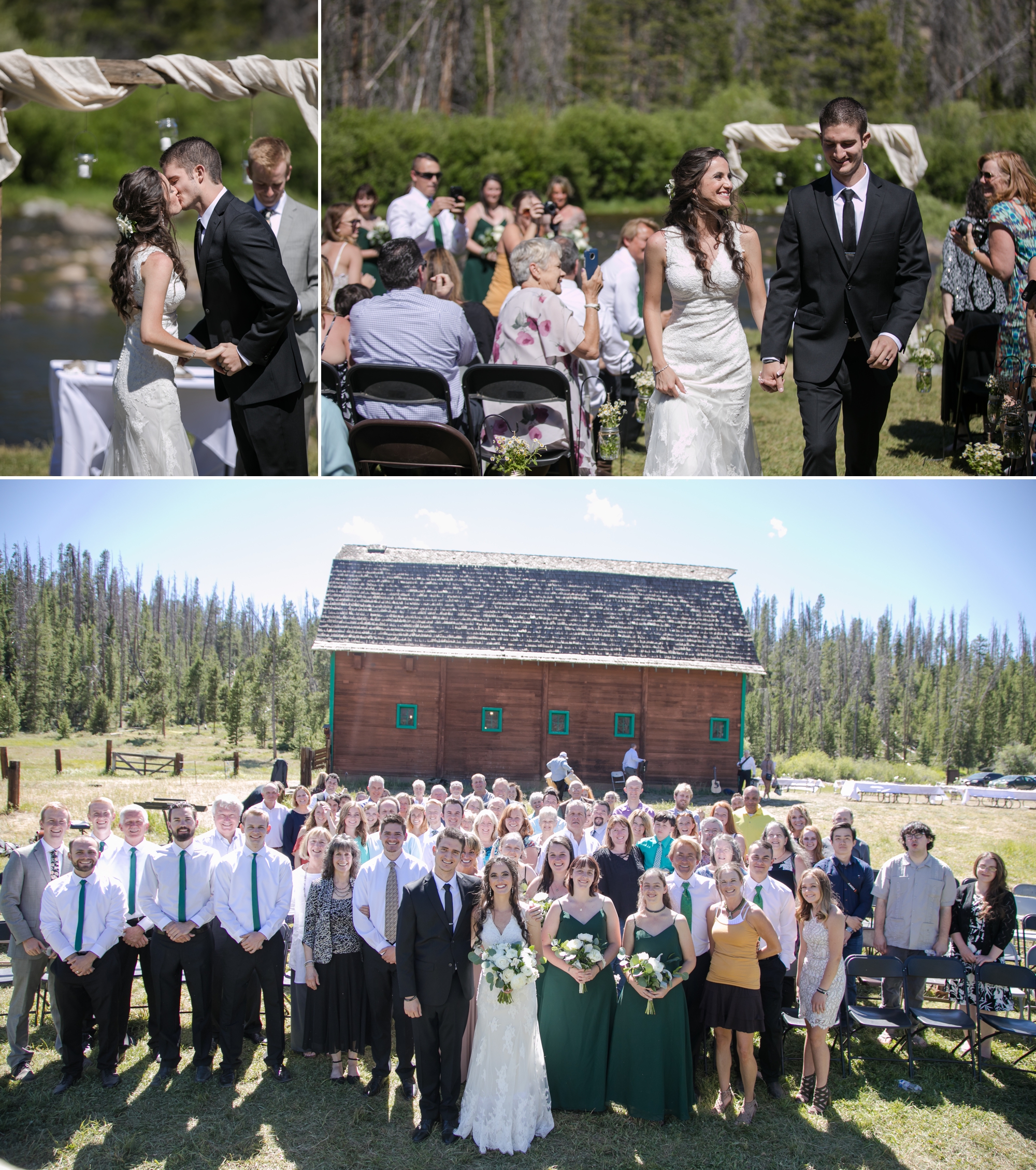 Colorado wedding guest group photo