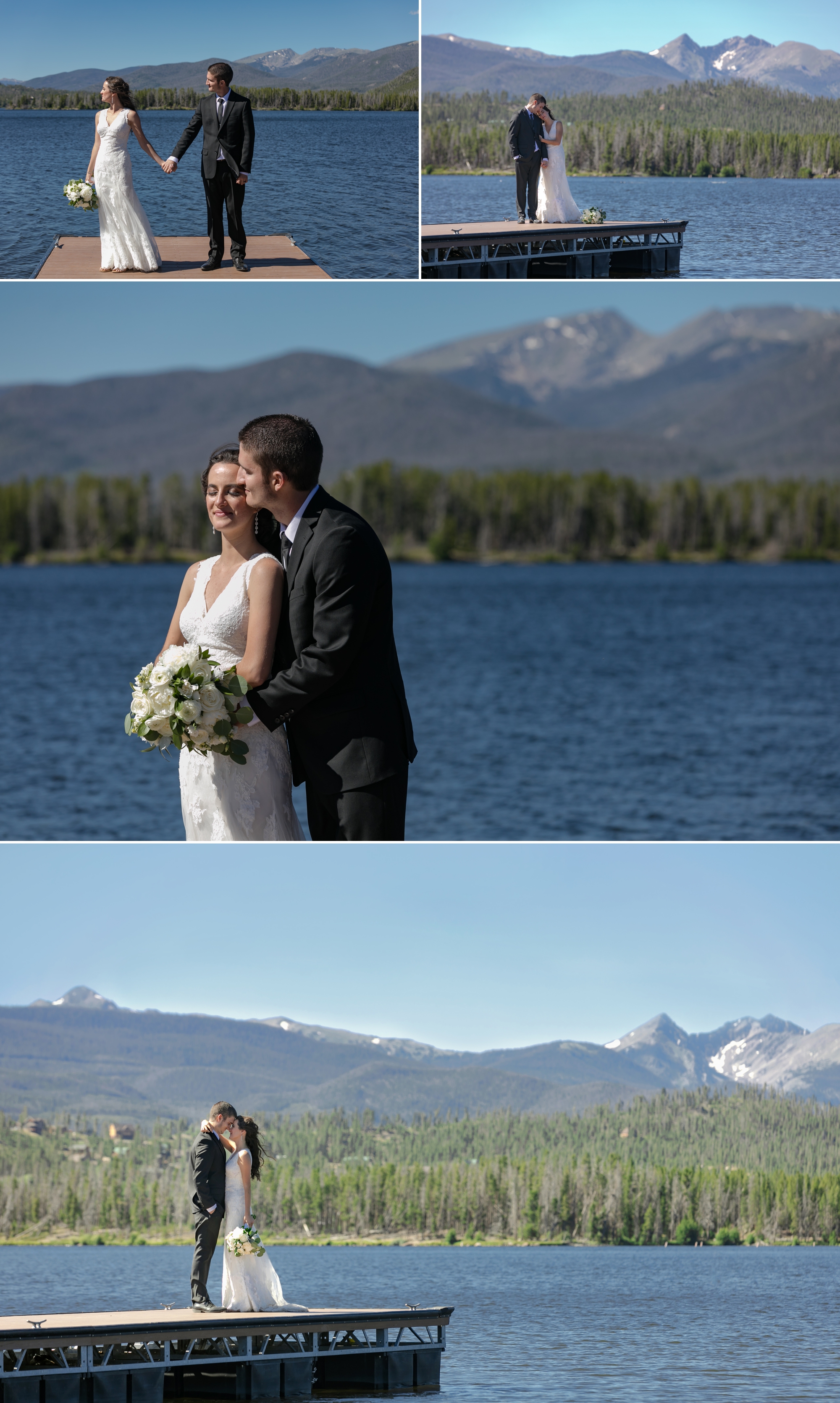 Grand Lake wedding couple portraits