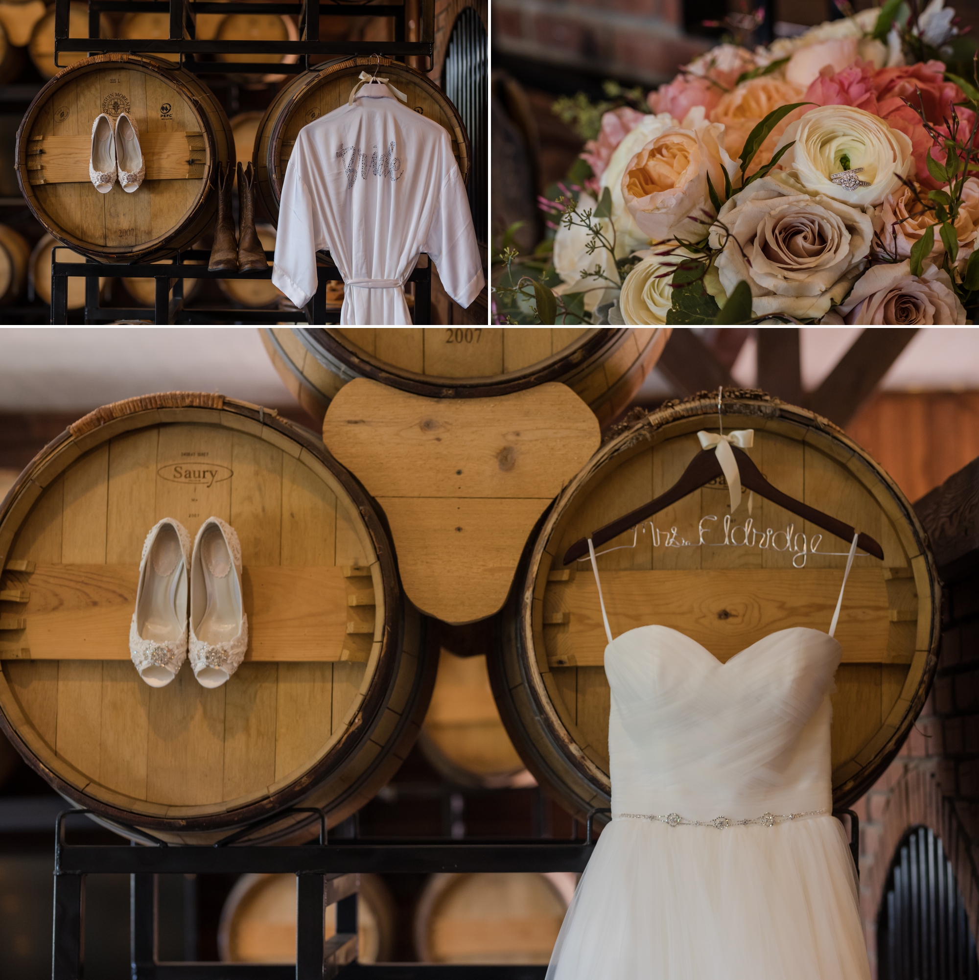 Winery bridal details