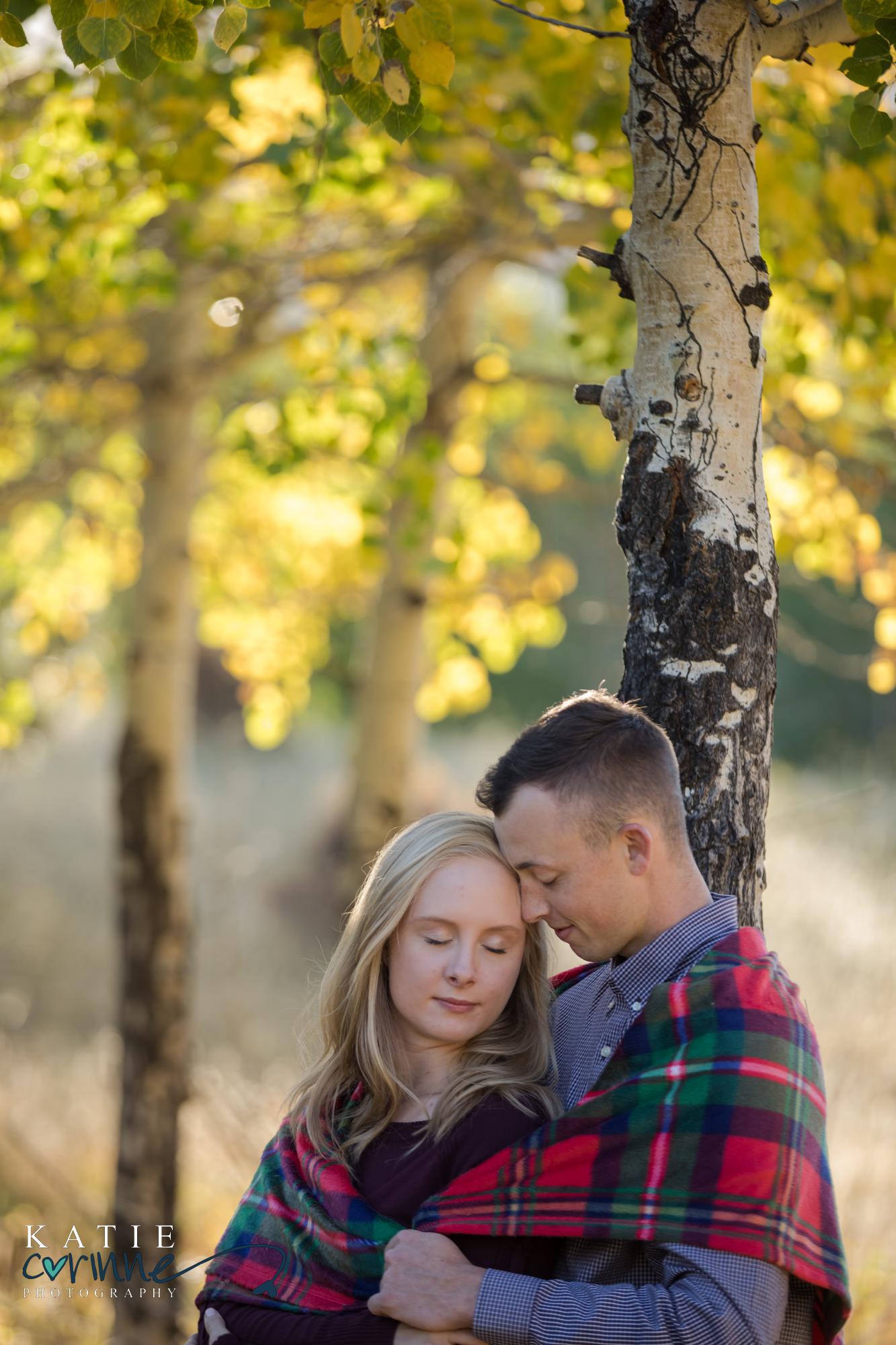 Couple at Rocky Mountain National Park engagement