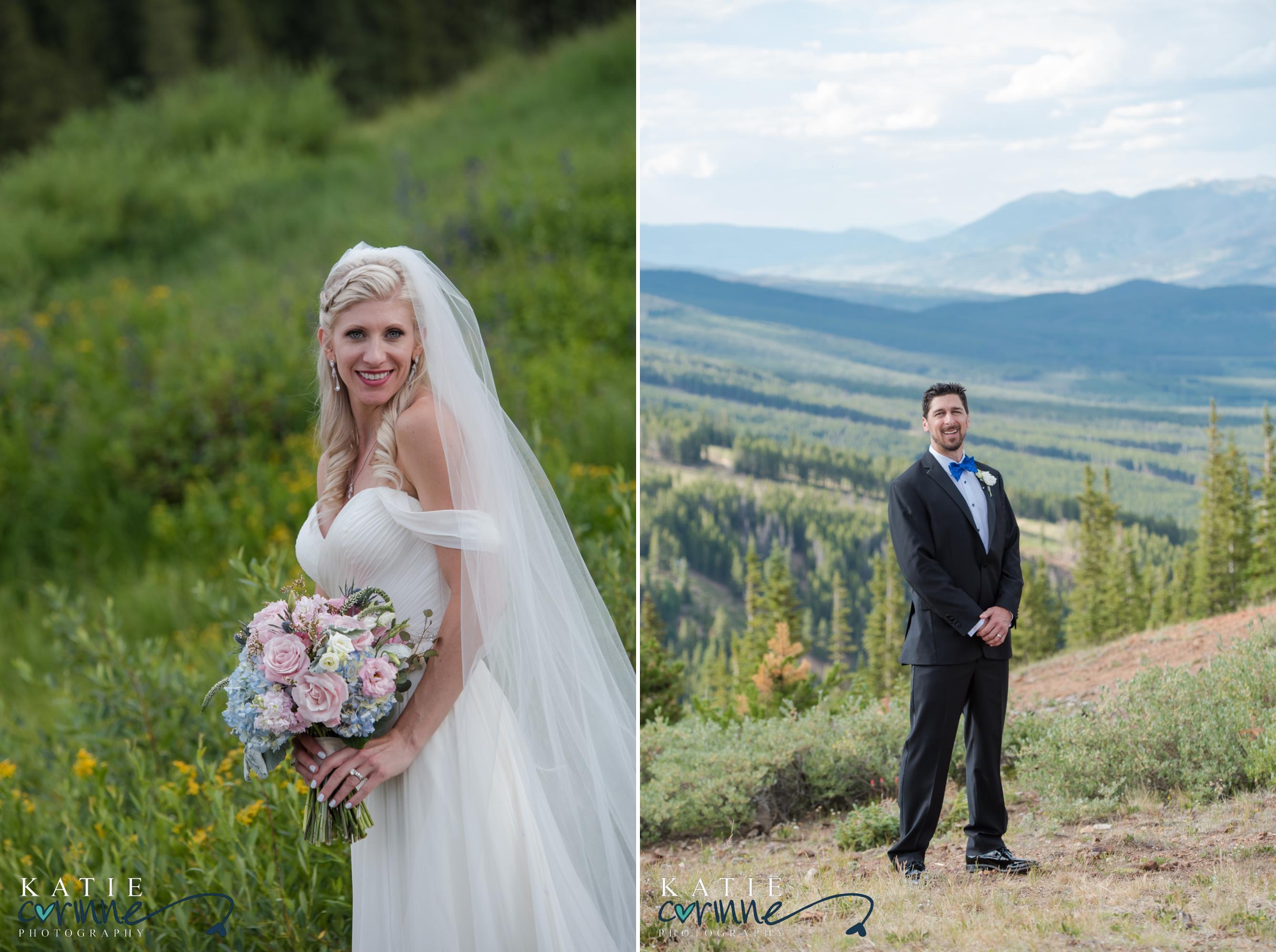 Colorado active couple bride and groom portraits