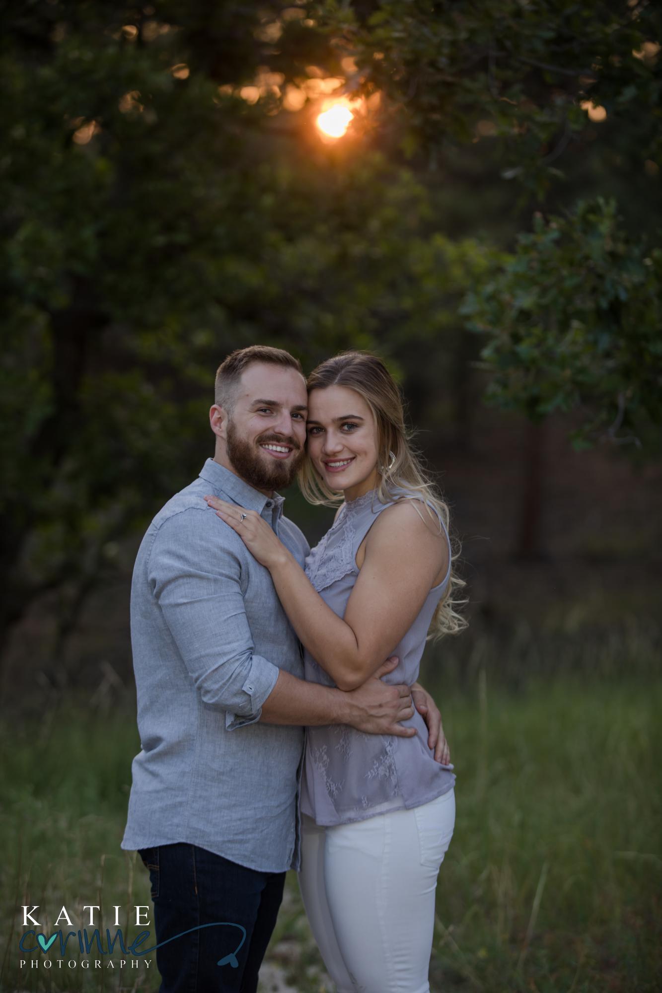 engaged couple plans colorado winter wedding