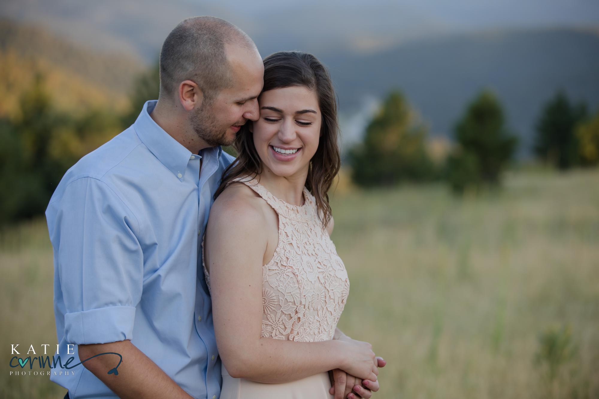 Colorado Springs engaged couple at Mt Falcon