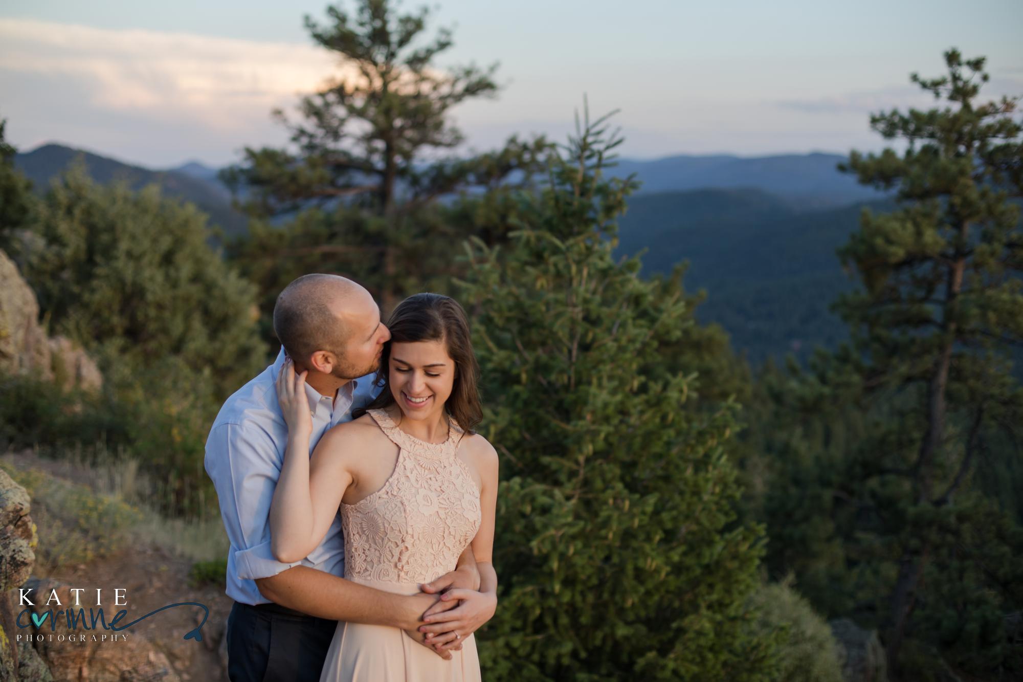 Colorado Springs couple gets photographed during mountain engagement session