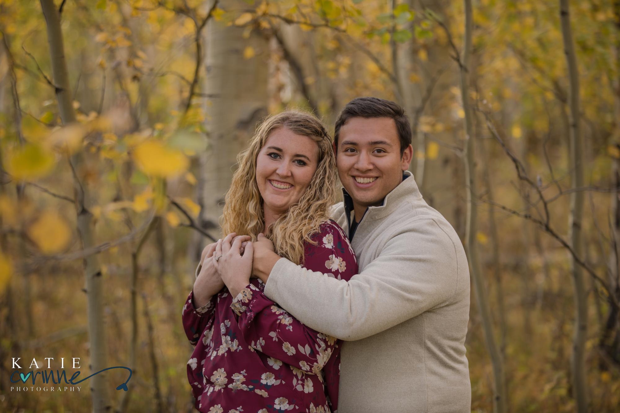 Colorado couple at fall engagement session
