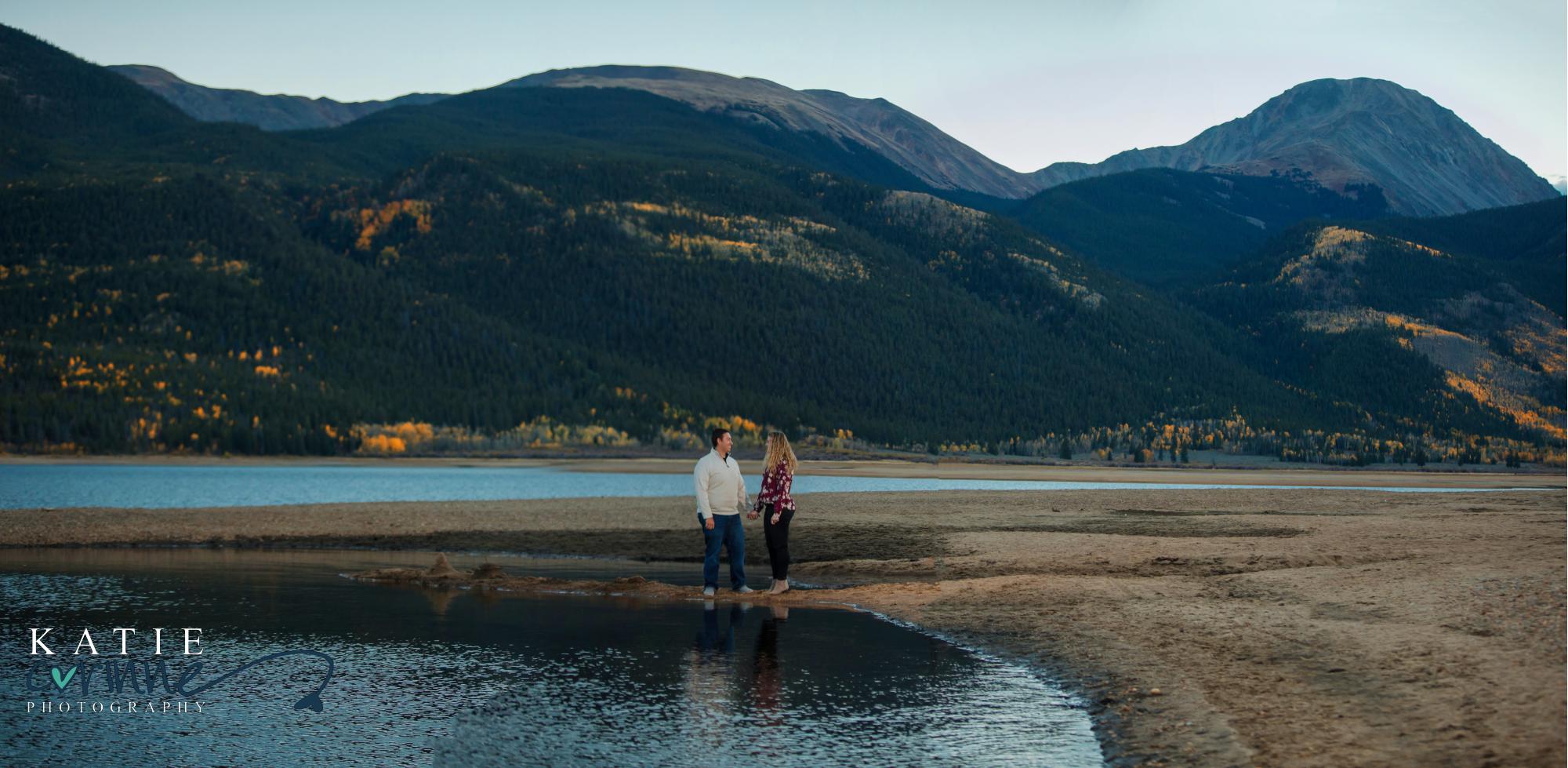 Twin Lakes fall engagement session
