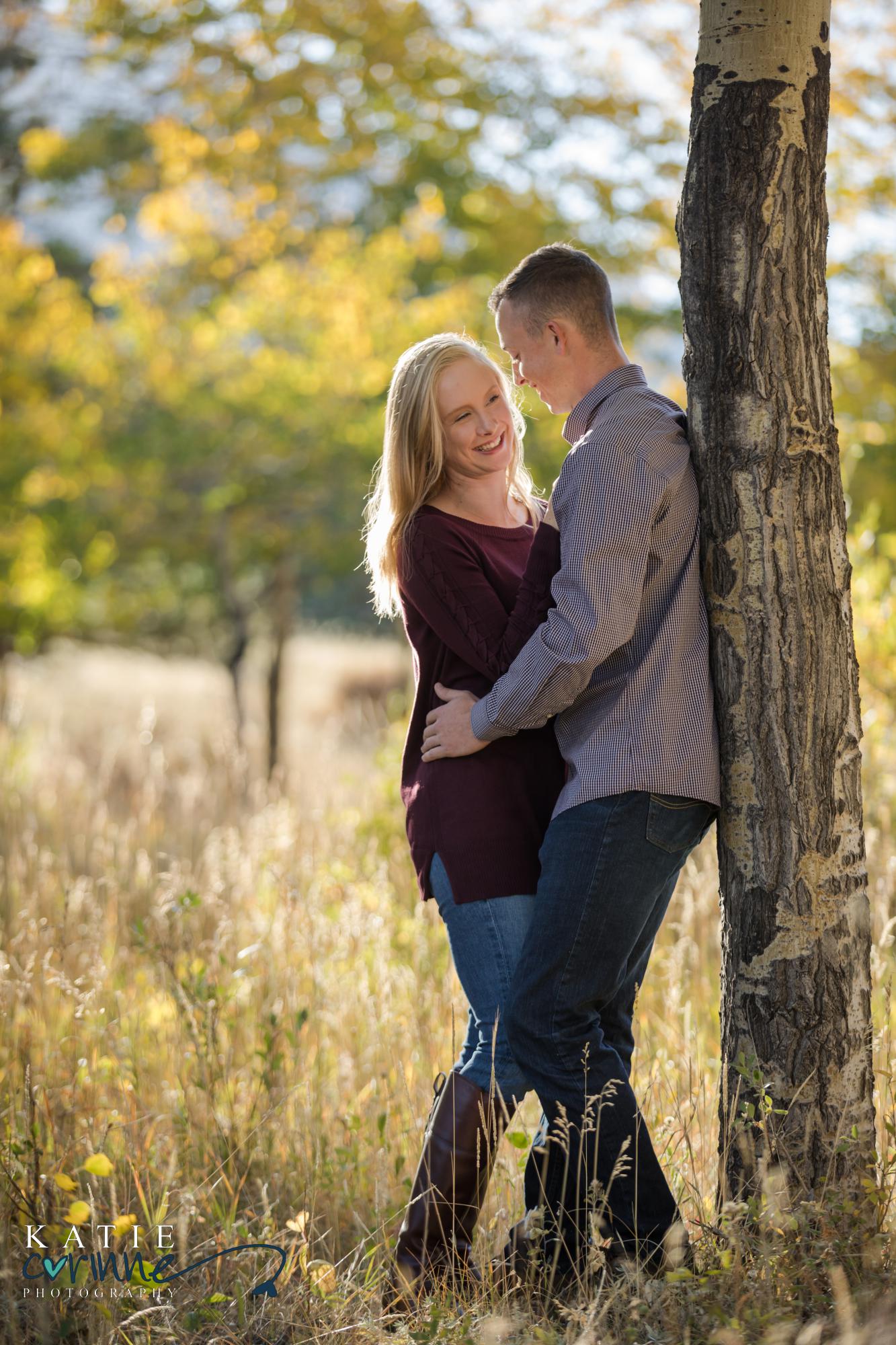 Colorado Couple photographed at Rocky Mountain National Park engagement