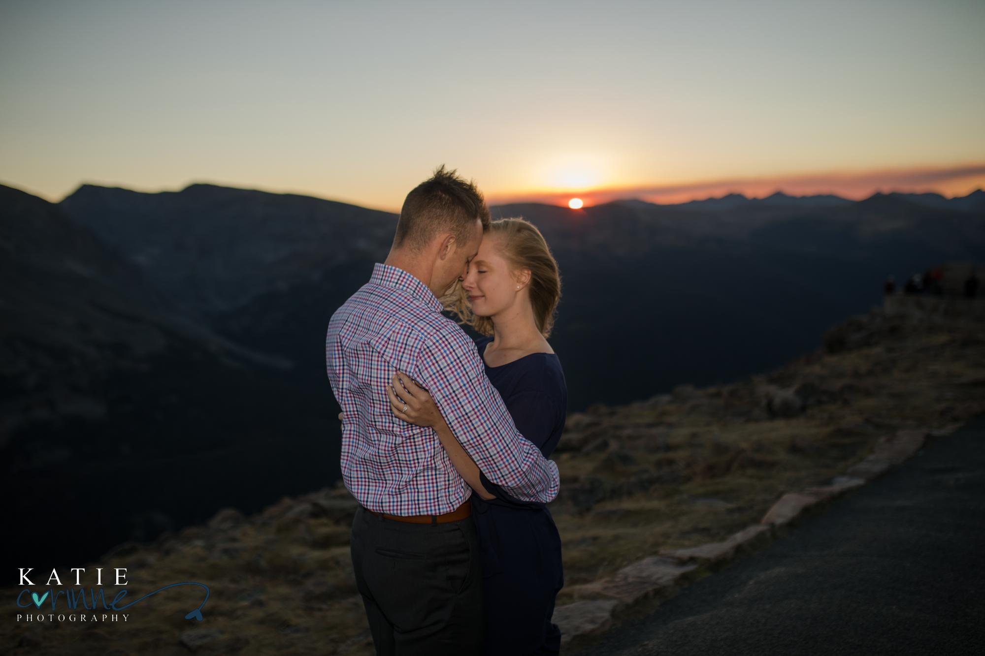Colorado engaged couple photographed on Trail ridge road